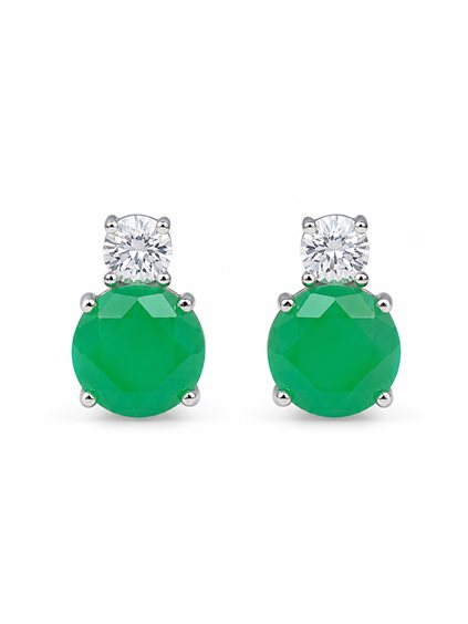Earrings Ultima Edizione Woman Colore in Silver Smeraldo OAO6734 - OAO6734